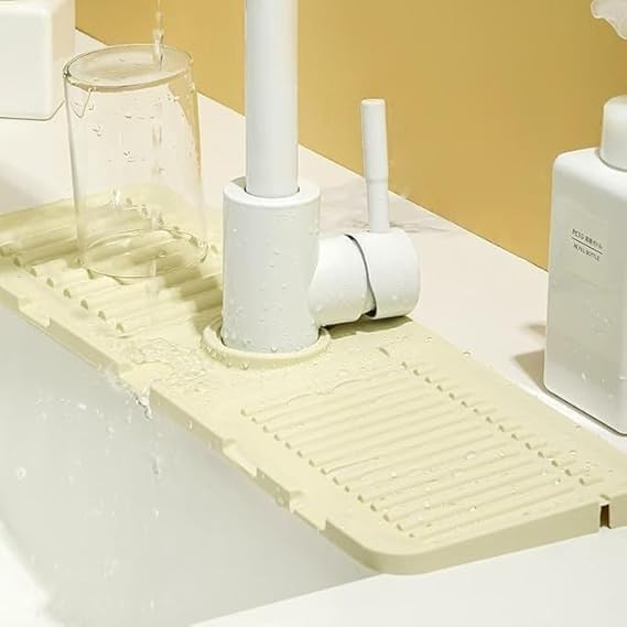 Silicone Sink Drainer Pad with Faucet Mat