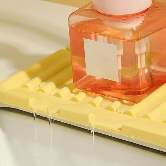 Silicone Sink Drainer Pad with Faucet Mat