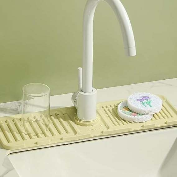 Silicone Sink Drainer Pad with Faucet Mat