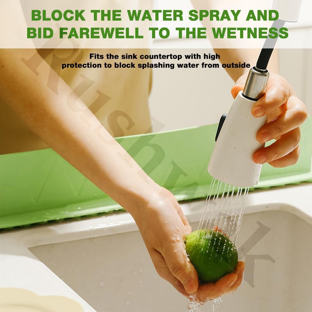 Stop Wiping Wet Countertops! Silicone Sink Splash Guard — Pack of 2