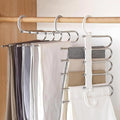 5 in 1 Stainless Steel Foldable Hanger for Clothes Hanging (Pack of 2)