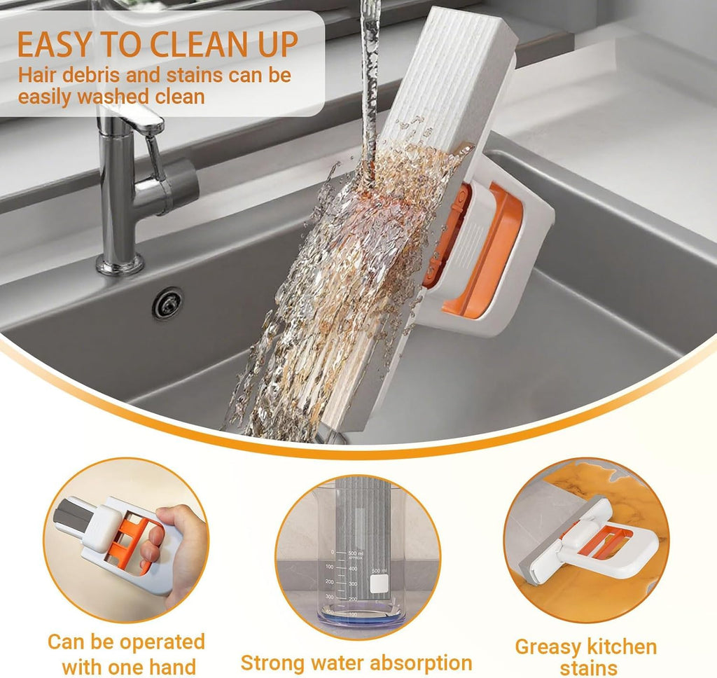 Mini Foldable Desktop Mop for Wet & Dry Use
